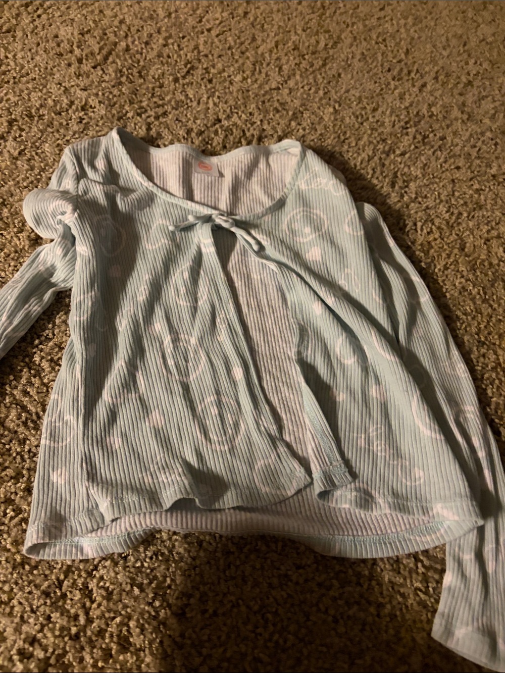 On Running Light Blue and White Striped Kids Top